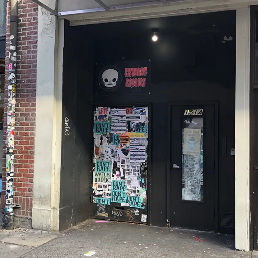 The entrance to Crybaby Studios